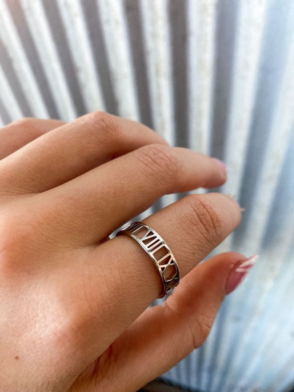Tiffany & Co.. Sterling Roman Numeral Ring